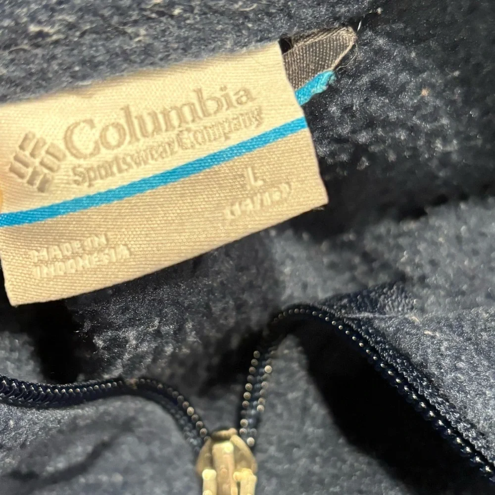 Columbia Blue Fleece Jacket, Size L (14/16)